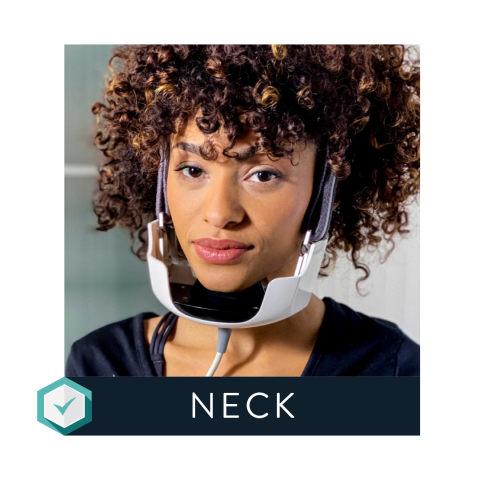 Evoke Neck applicator for remodeling skin on the neck